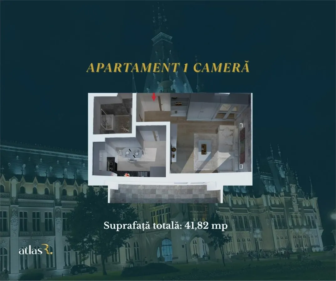Apartament 1 camera | Intabulat | 41.82 mp | 88.553 euro | Comision 0 - foto 9
