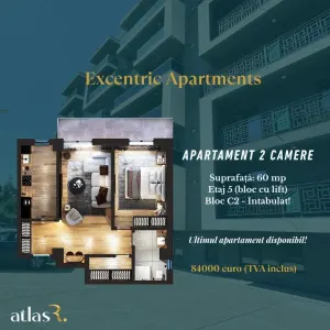 Apartament 2 camere - intabulat | 60 mp | Mega Image Visani - foto 15