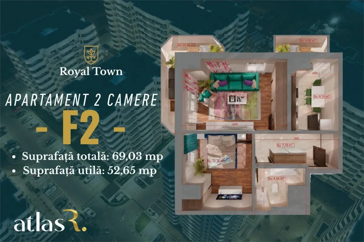 Apartament 2 camere | 69 mp | bloc nou | Copou | Comision 0 - foto 16