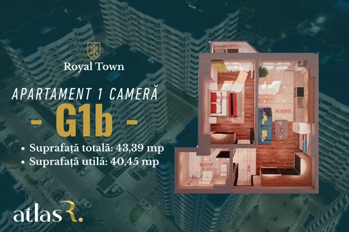 Apartament 2 camere open space | 43,39 mp | bloc nou | Copou | Comision 0 - foto 12