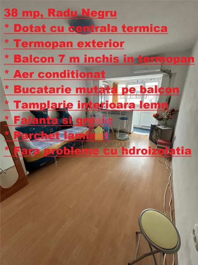 1 camera, Spatios, 38 mp, Radu Negru Mobilat si utilat - foto 1