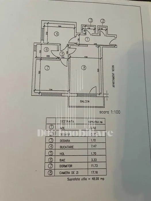 2 camere | Baba Novac | Dristor | 50 mp | etaj 15/17 | Nemobilat - foto 3