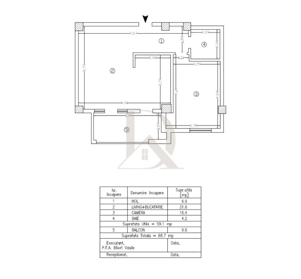 Moara de Vânt - apartament 2 camere , 69 mp, 2 locuri de parcare - foto 15