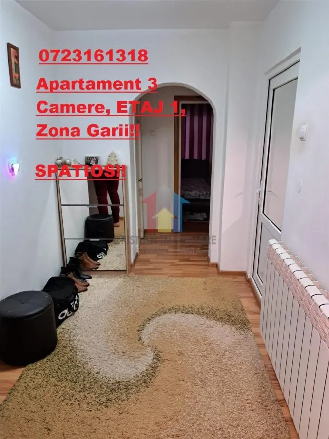 3 camere, Mobilat si Utilat, etaj 1 Garii - foto 1