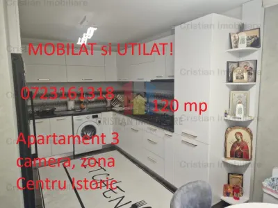 IMENS !! ULTRACENTRAL  SUPER apartament 3 cam 120 mp MOBILAT UTILAT - Braila