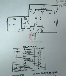 TOTUL NOU Spatios 2 cam 57mp Confort 1 Decomandat Obor balcon 7m - foto 9