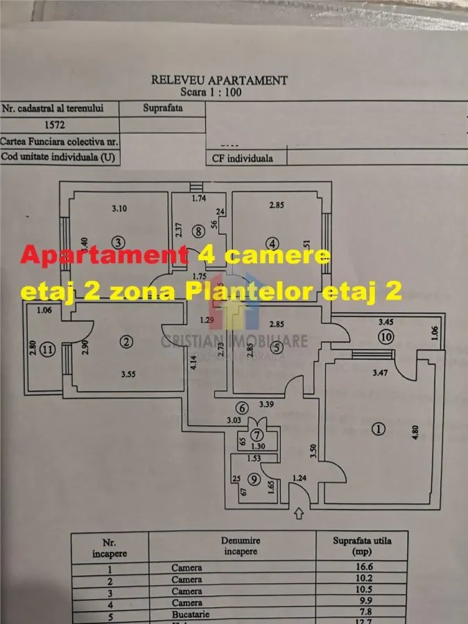 4 camere, 80 mp, etaj 2, Decomandat - Plantelor - foto 1
