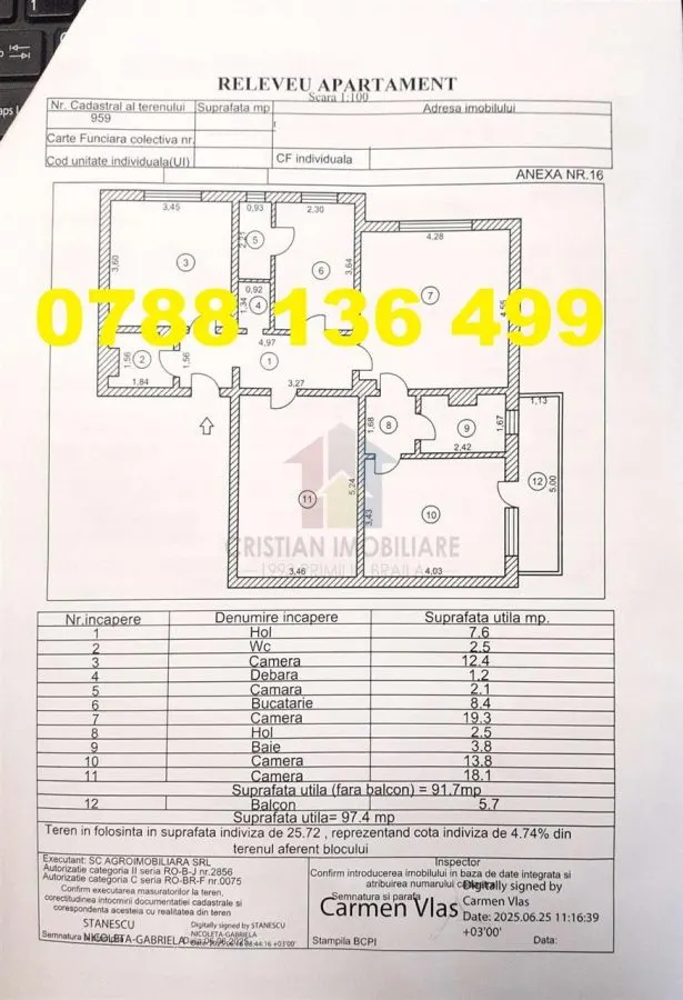 4 camere confort 1 decomandat, 97 mp, parter cu balcon, Buzaului - foto 1