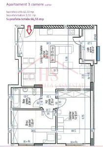 Apartament de vanzare cu 3 camere, parter inalt cu balcon. Zona linistita,  Teilor Floresti - foto 5