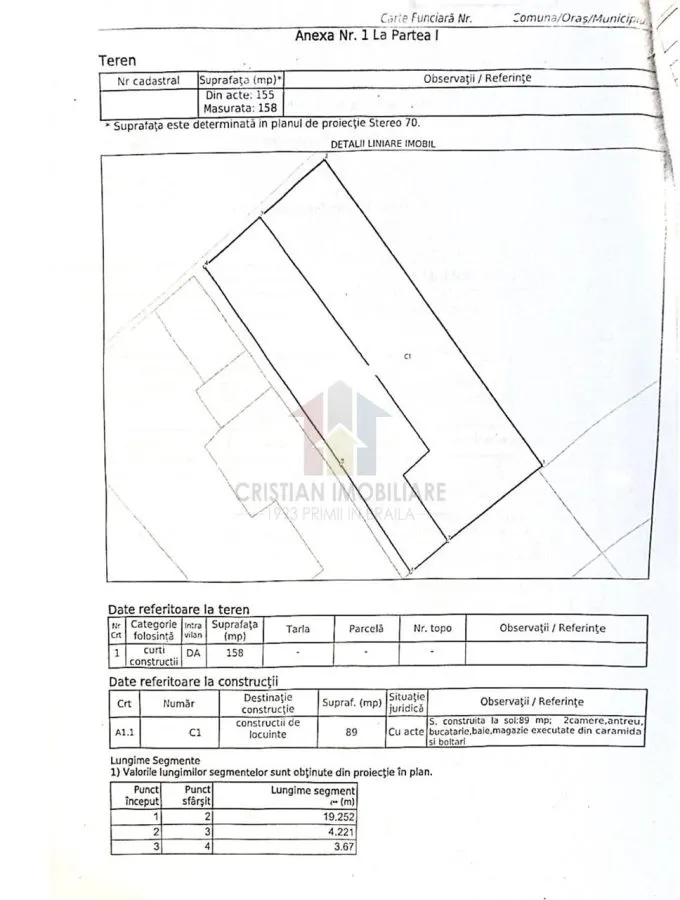 zona Liceu Balcescu Casa caramida+boltari cu teren=158 mp, Deschidere 8,8m - foto 2