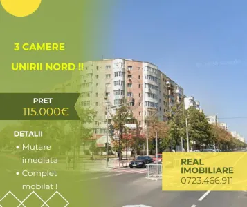 Apartament 3 camere la cheie Unirii Nord !! - Buzau