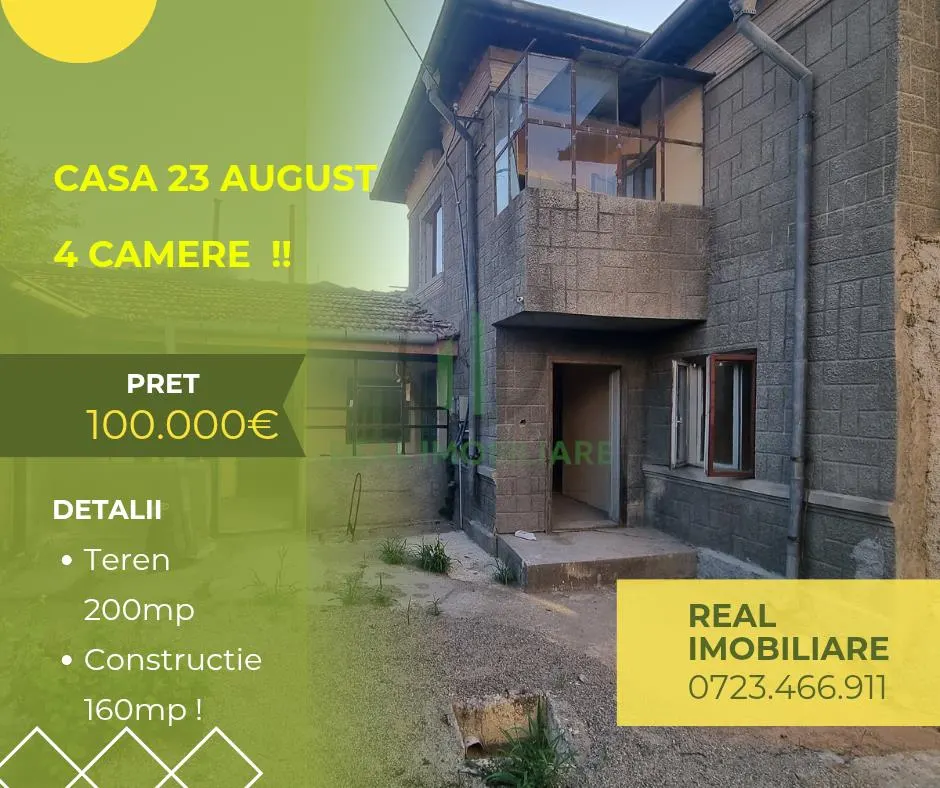 Schimb Casa 23 august, aproape de Spital si Crang ! - foto 1