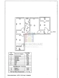Apartament 3 cam conf 1 Viziru - Pistruiatu, 70 mp etaj 2 - foto 12