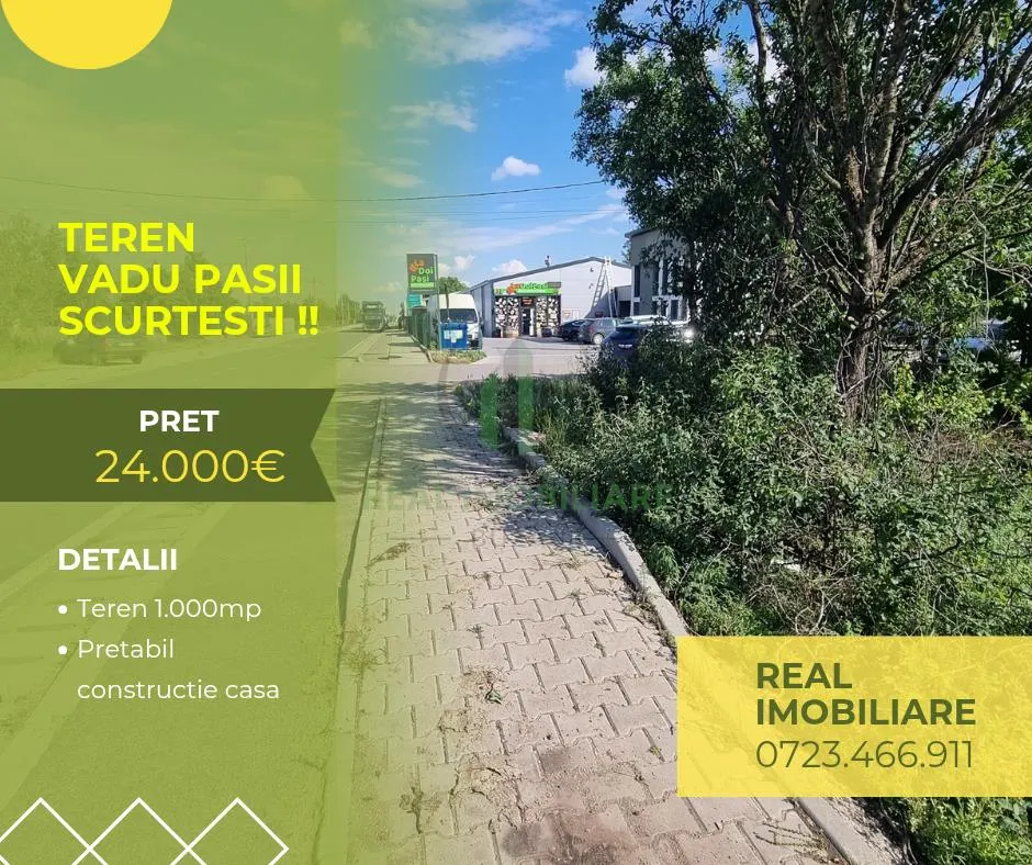 Teren Vadu Pasii - Scurtesti! - foto 1