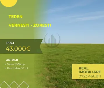 Teren de vanzare Vernesti - Zoresti! - Vernesti