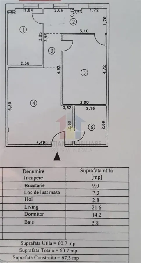 Ap 2 cam conf 1 Bariera 60 mp Renovat recent partial mobilat - foto 7