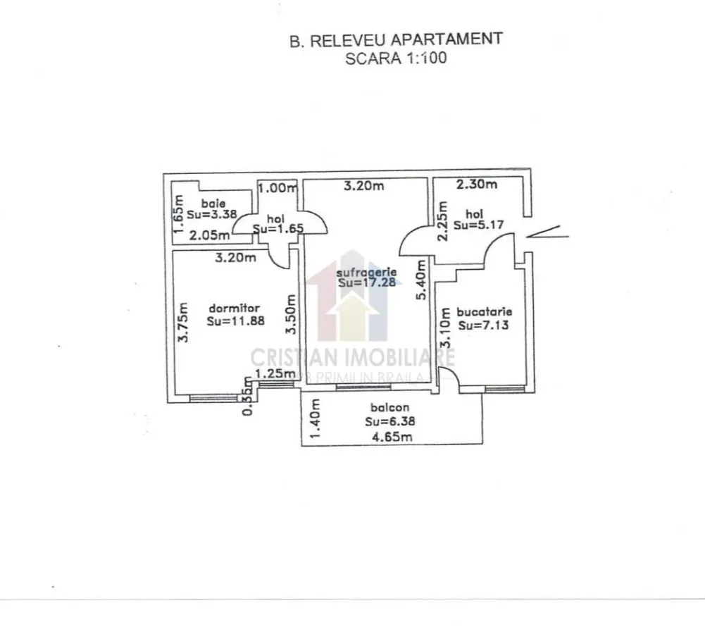 2 camere 48 mp Confort 1 parter cu balcon zona Bella Italia - foto 1