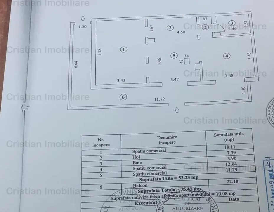 Spatiu comercial 75mp PE COLT 3 camere  zona Progresu-Vidin - foto 10