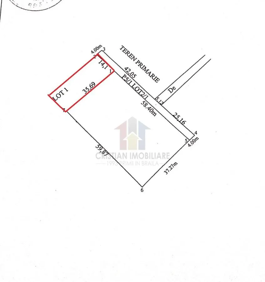 Teren 500 mp zona Lacu Sarat 14m front stradal - foto 1