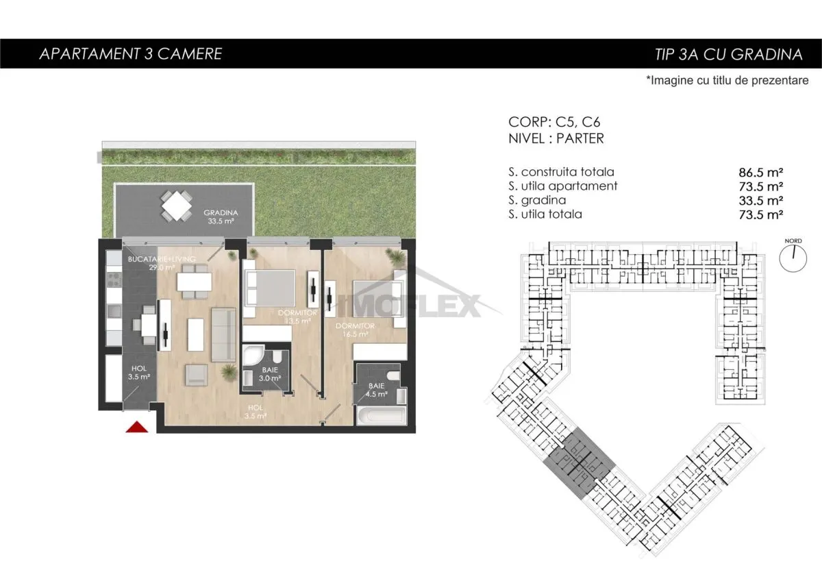 3 camere cu gradina si acces la piscina – viata moderna intr-un complex exclusivist - foto 9