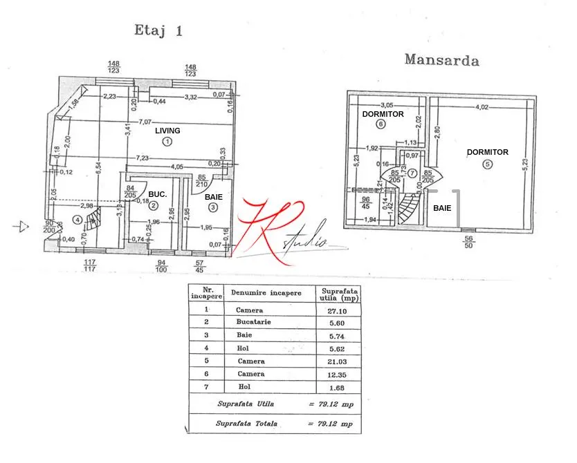 Vanzare duplex in vila, 3 camere, mobilat si utilat  Plumbuita, cu CT - foto 2