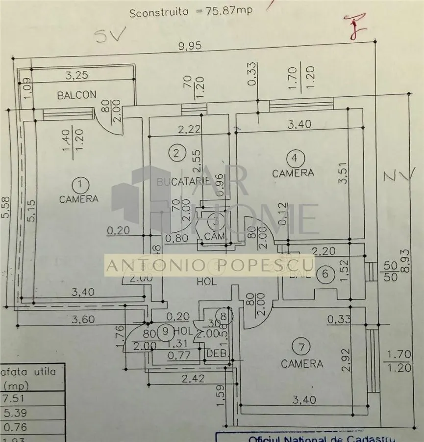 Apartament 3 camere, renovat, in Ploiesti, zona Republicii. - foto 12