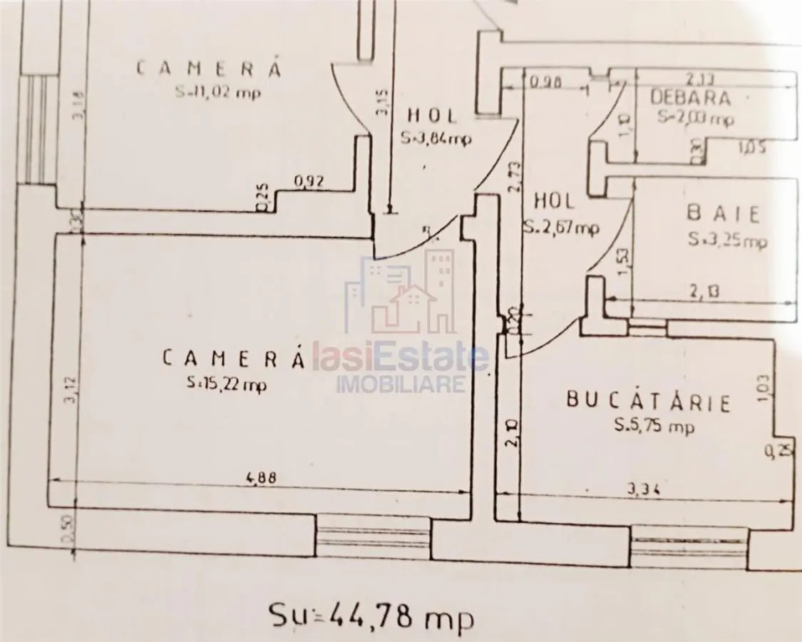 Schimb apartament  de 2 camere in Copou + diferenta cu casa in Copou - foto 3
