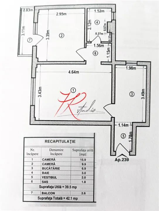 Vanzare apartament 2 camere  Doaman ghica - foto 2
