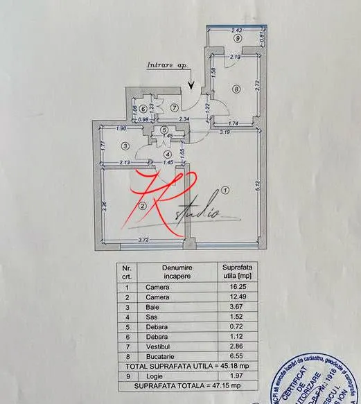 Vanzare apartament 2 camere Stefan cel mare - foto 1