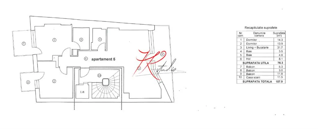Vanzare penthouse bloc nou Stefan Cel Mare - foto 1