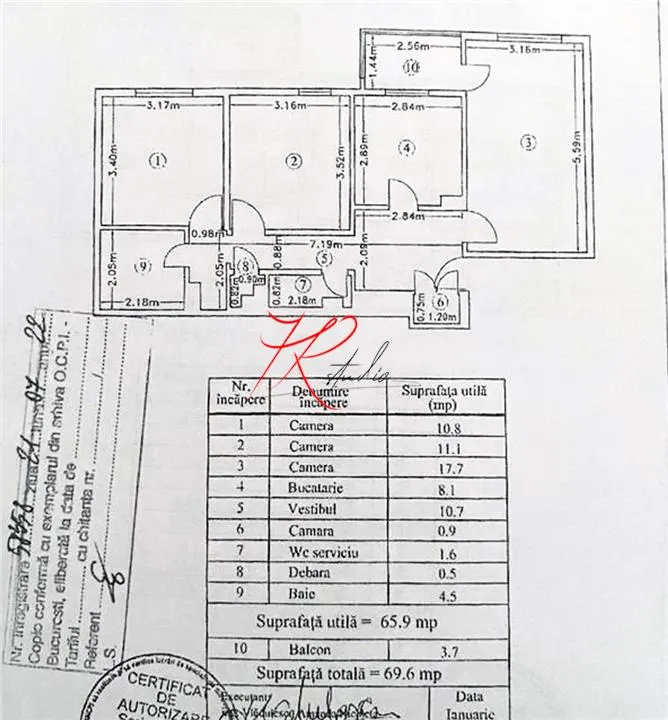 Vanzare apartament 3 camere Teiul Doamnei - foto 3