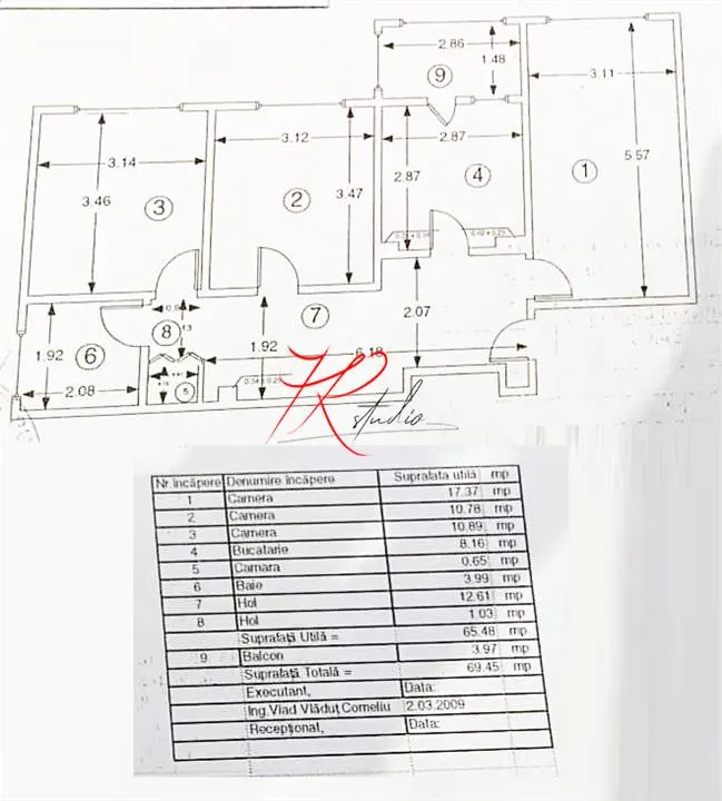 Vanzare apartament 3 camere Tei, zugravit - foto 2