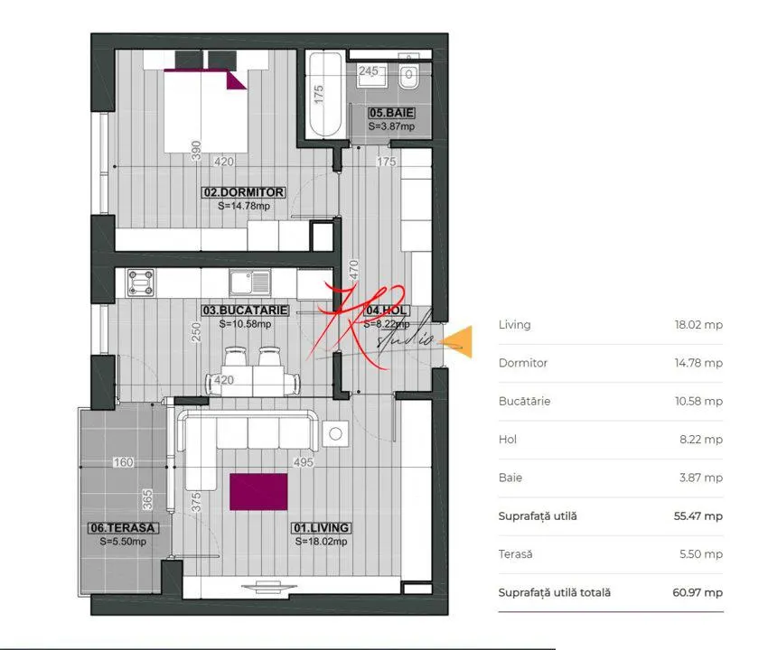 Vanzare apartament 2 camere , Pipera, complet mobilat si utilat - foto 1