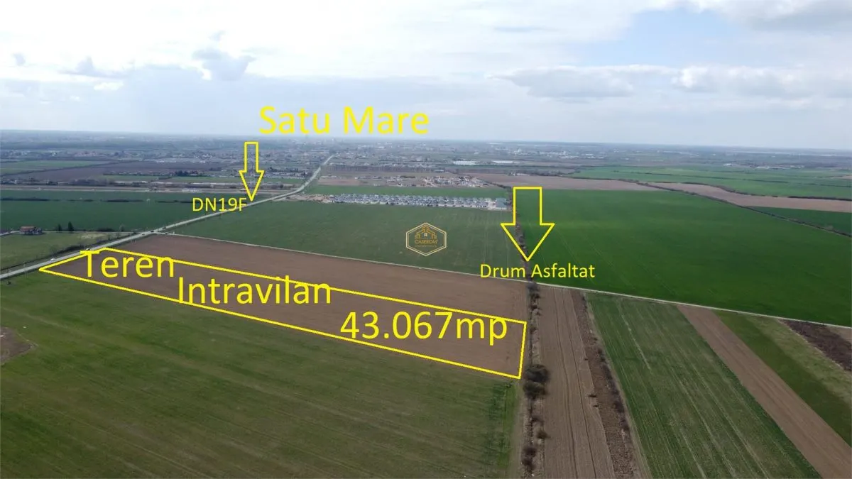 Teren Intravilan 43.067 mp | Deschidere DN19F | Odoreu – Satu Mare | Oportunitate  de Investiție - foto 5