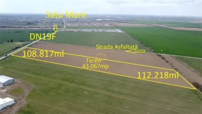 Teren Intravilan 43.067 mp | Deschidere DN19F | Odoreu – Satu Mare | Oportunitate  de Investiție - foto 6