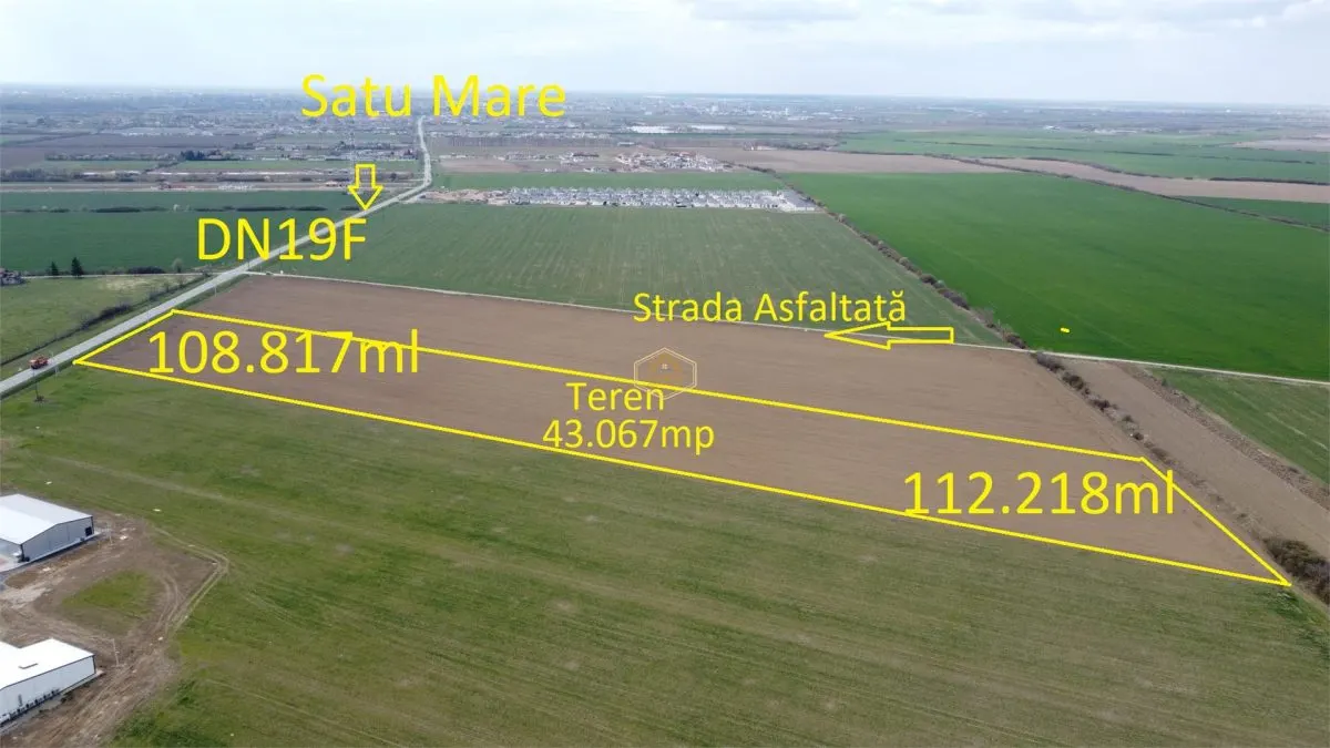 Teren Intravilan 43.067 mp | Deschidere DN19F | Odoreu – Satu Mare | Oportunitate  de Investiție - foto 6