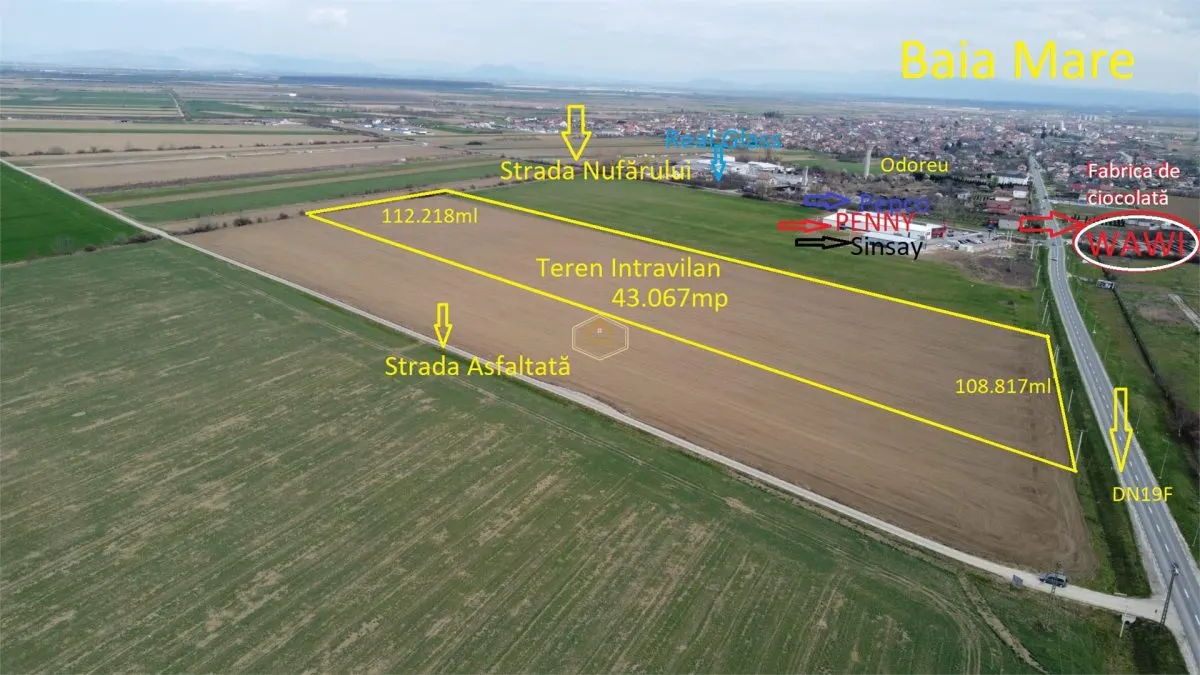 Teren Intravilan 43.067 mp | Deschidere DN19F | Odoreu – Satu Mare | Oportunitate  de Investiție - foto 8