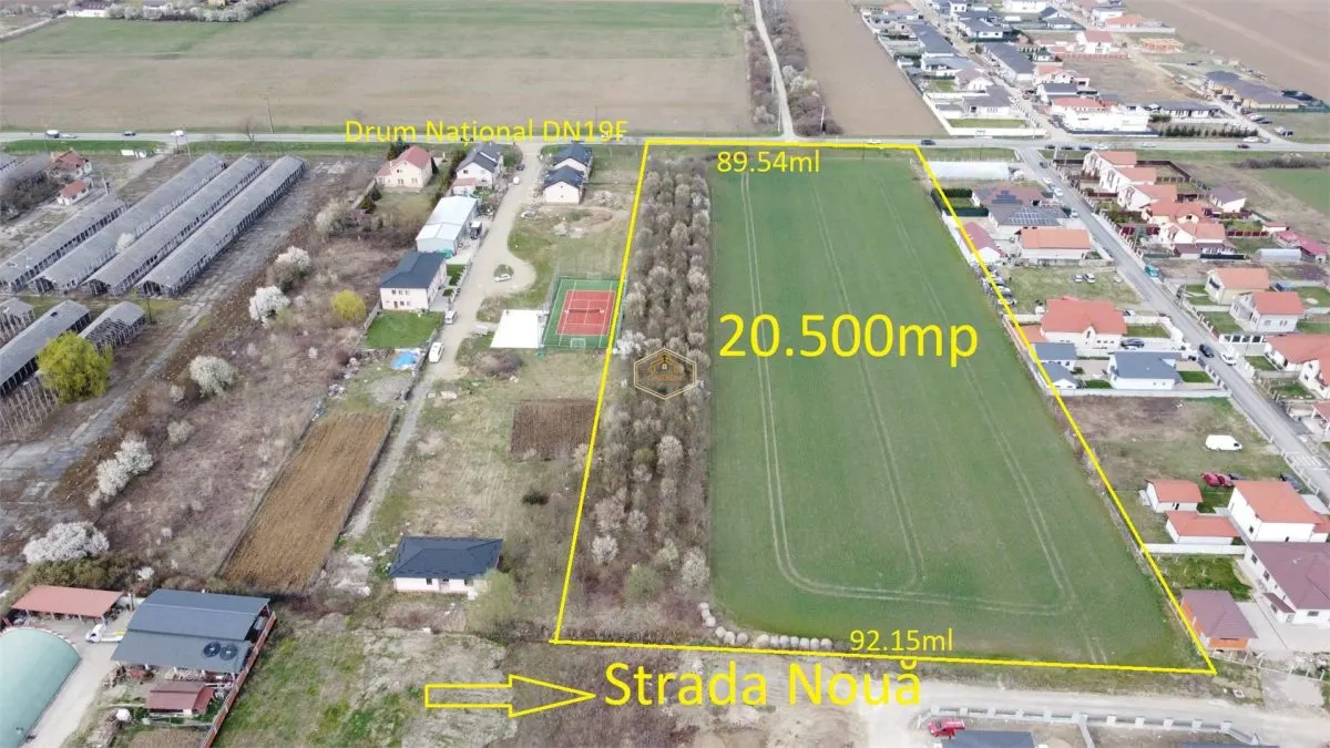 Teren Intravilan 20.500 mp cu front la DN19F | Martinesti - Satu Mare - foto 14