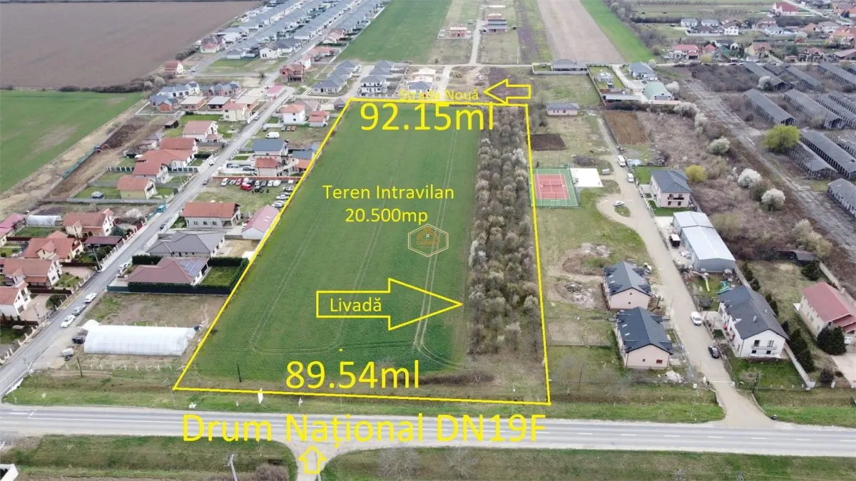 Teren Intravilan 20.500 mp cu front la DN19F | Martinesti - Satu Mare - foto 3