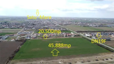 Teren Intravilan 20.500 mp cu front la DN19F | Martinesti - Satu Mare - foto 5