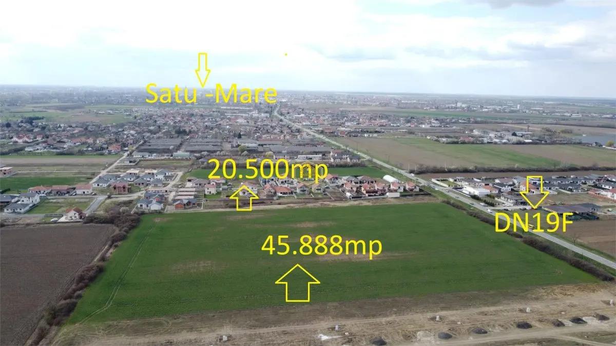 Teren Intravilan 20.500 mp cu front la DN19F | Martinesti - Satu Mare - foto 5