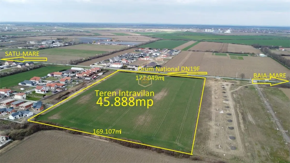 Teren Intravilan  45.888 mp la DN 19F | Odoreu - Satu Mare | Investitie - foto 1