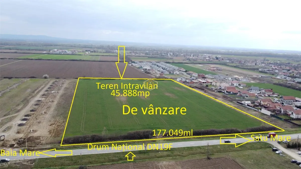 Teren Intravilan  45.888 mp la DN 19F | Odoreu - Satu Mare | Investitie - foto 3