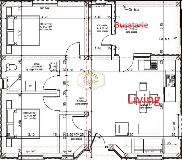 Casa Noua cu 3 camere in Viile Satu Mare | Teren 938 mp | Toate utilitatile - foto 6