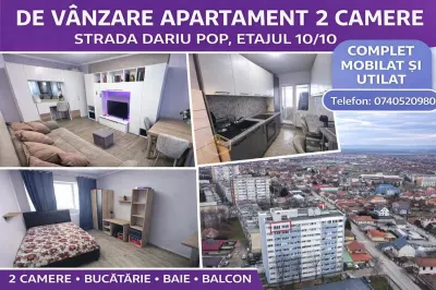 Apartament cu 2 camere, complet echipat | Dariu Pop - Satu Mare
