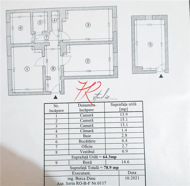Vanzare apartament 3 camere Floreasca - cu centrala - foto 2