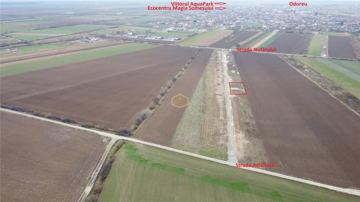 Teren intravilan 675 mp la intrare in Odoreu - foto 1