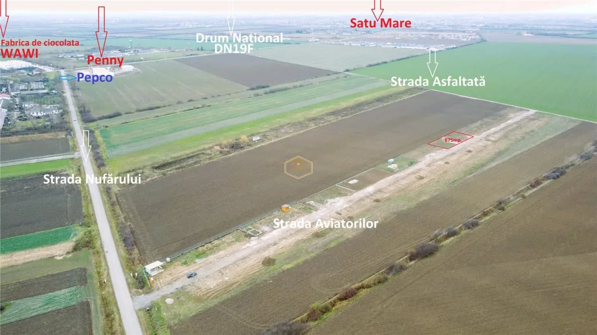 Teren intravilan 675 mp la intrare in Odoreu - foto 2