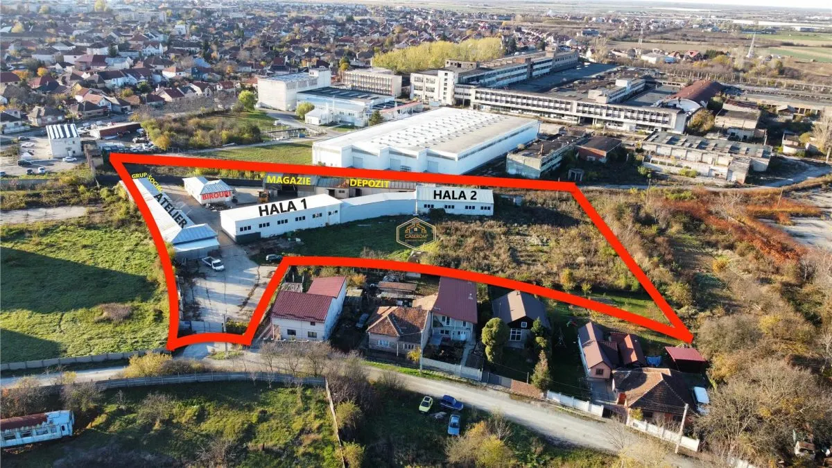 VIDEO | 14 Mai | Hale + Cladiri administrative | Teren intravilan - 9.727 mp | Productie, Sediu firma, Depozitare - foto 1