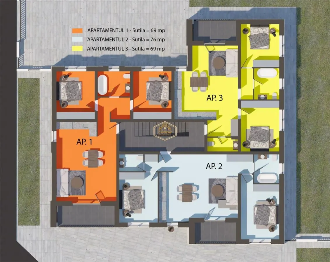 Bloc 2025 | Apartament cu 3 camere + parcare proprie - Etaj 1 - foto 13